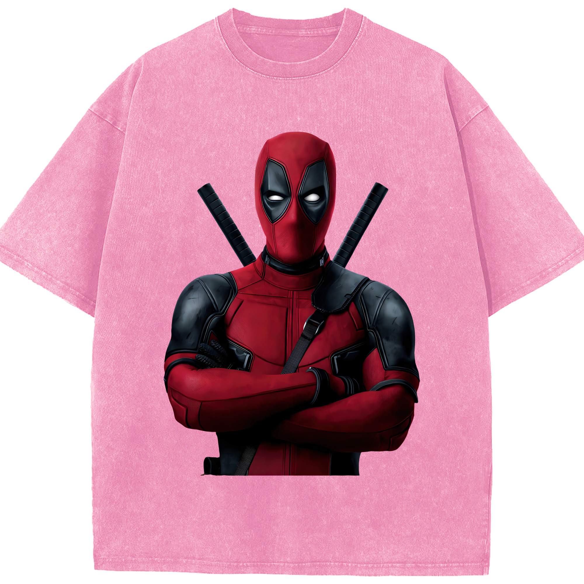 （画像用） Deadpool デッドプール 綿100% ヴィンテージ風 半袖Tシャツ（フロントプリント）